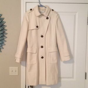 Banana republic (M) winter white wool pea coat